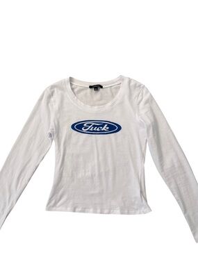 F word Screen Printed Longsleeve Top